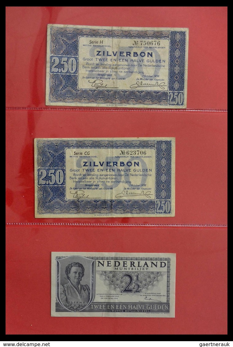 Netherlands / Niederlande: Album with 40 old banknotes of the Netherlands, from 1 guilder till 1000