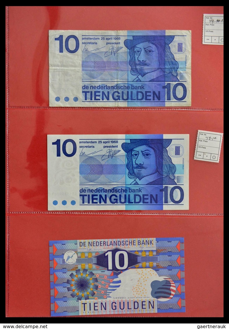 Netherlands / Niederlande: Album with 40 old banknotes of the Netherlands, from 1 guilder till 1000