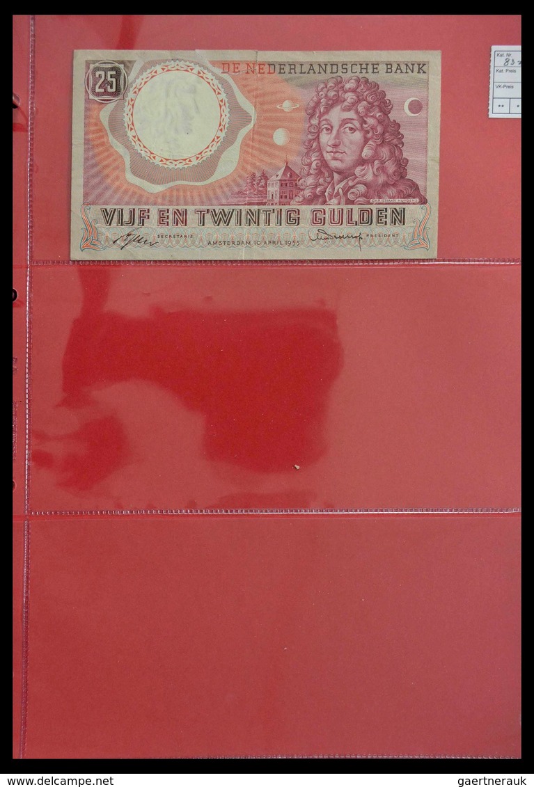 Netherlands / Niederlande: Album with 40 old banknotes of the Netherlands, from 1 guilder till 1000