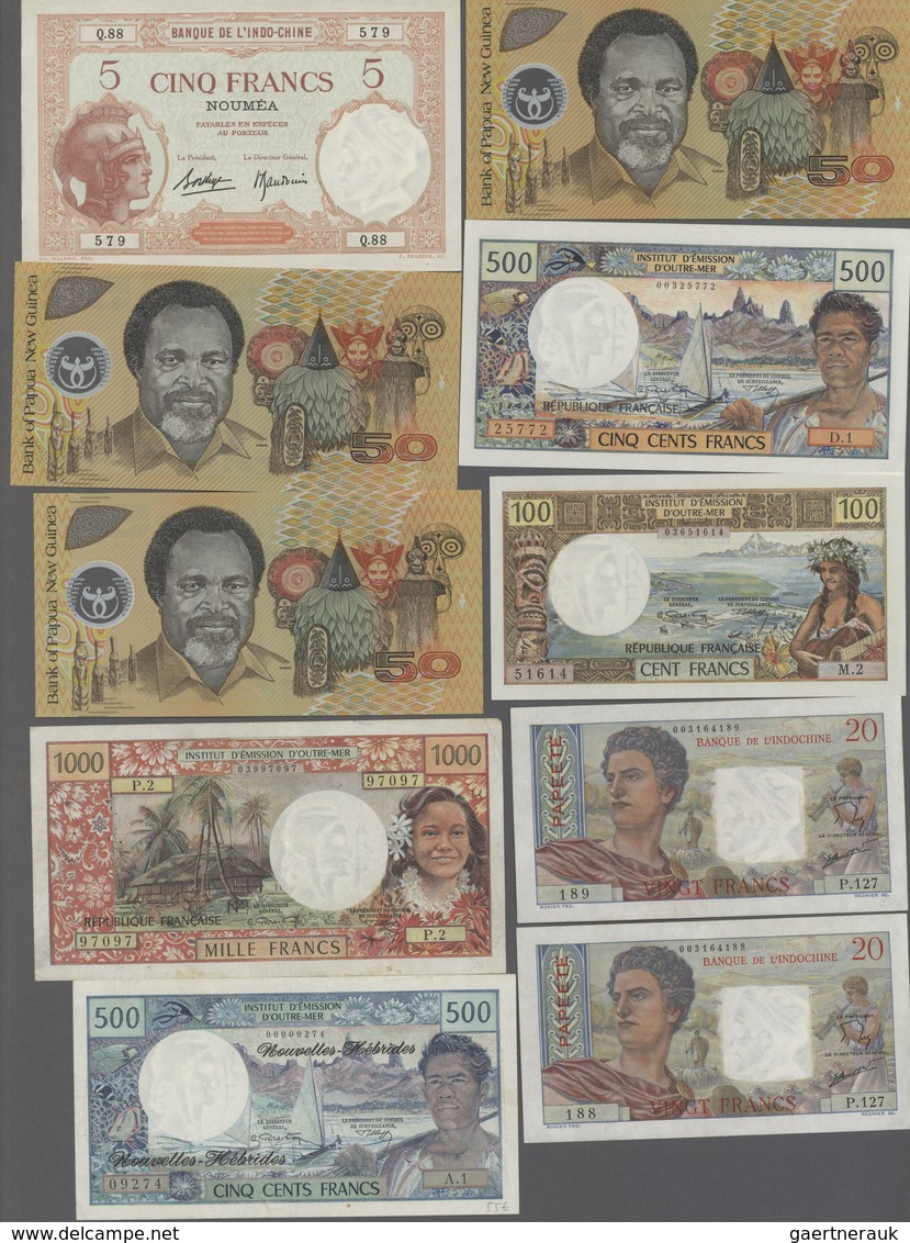 Alle Welt: Large High Value Lot Of 77 Mostly Different Banknotes From Various Countries, Mostly Colo - Autres & Non Classés