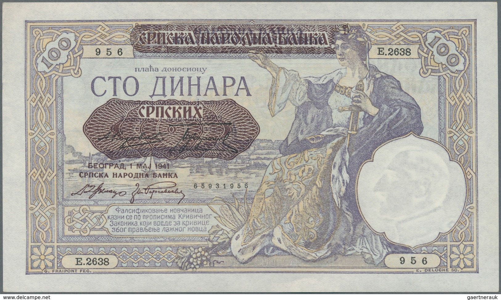 Alle Welt: set of 8 different banknotes for example containing; Lithuania 1 Centas 1922, 10 Litu 192