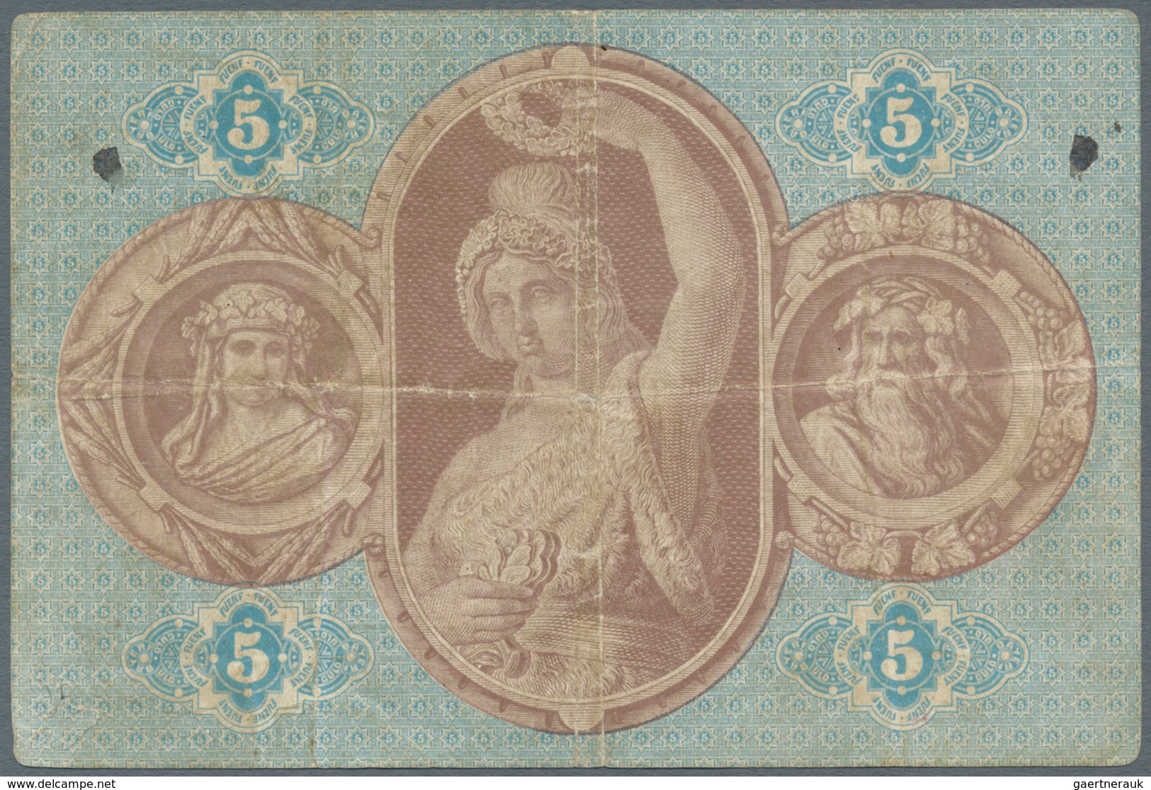 Deutschland - Altdeutsche Staaten: Bayern, 5 Gulden 1866 PiRi A37, Mit Horizontalen Und Vertikalen F - [ 1] …-1871 : Duitse Staten