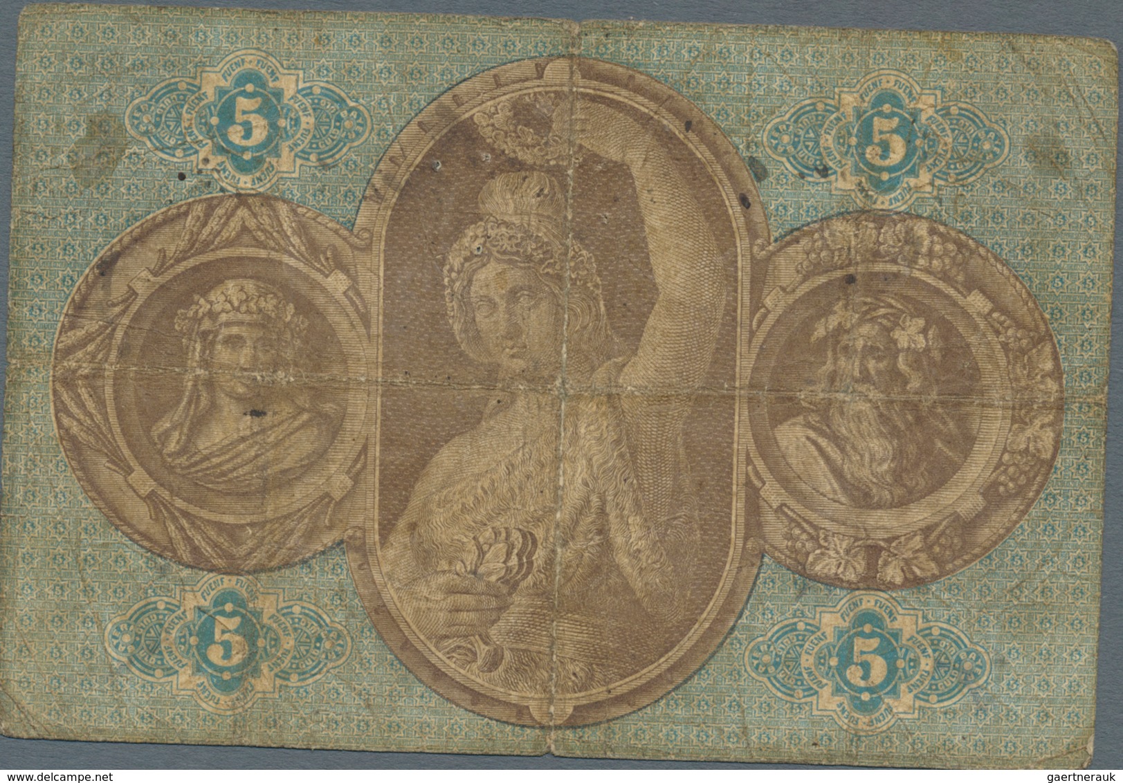 Deutschland - Altdeutsche Staaten: Bayern 5 Gulden 1866 PiRi A37, Stärker Gebraucht Mit Mehreren Ver - [ 1] …-1871 : Estados Alemanes
