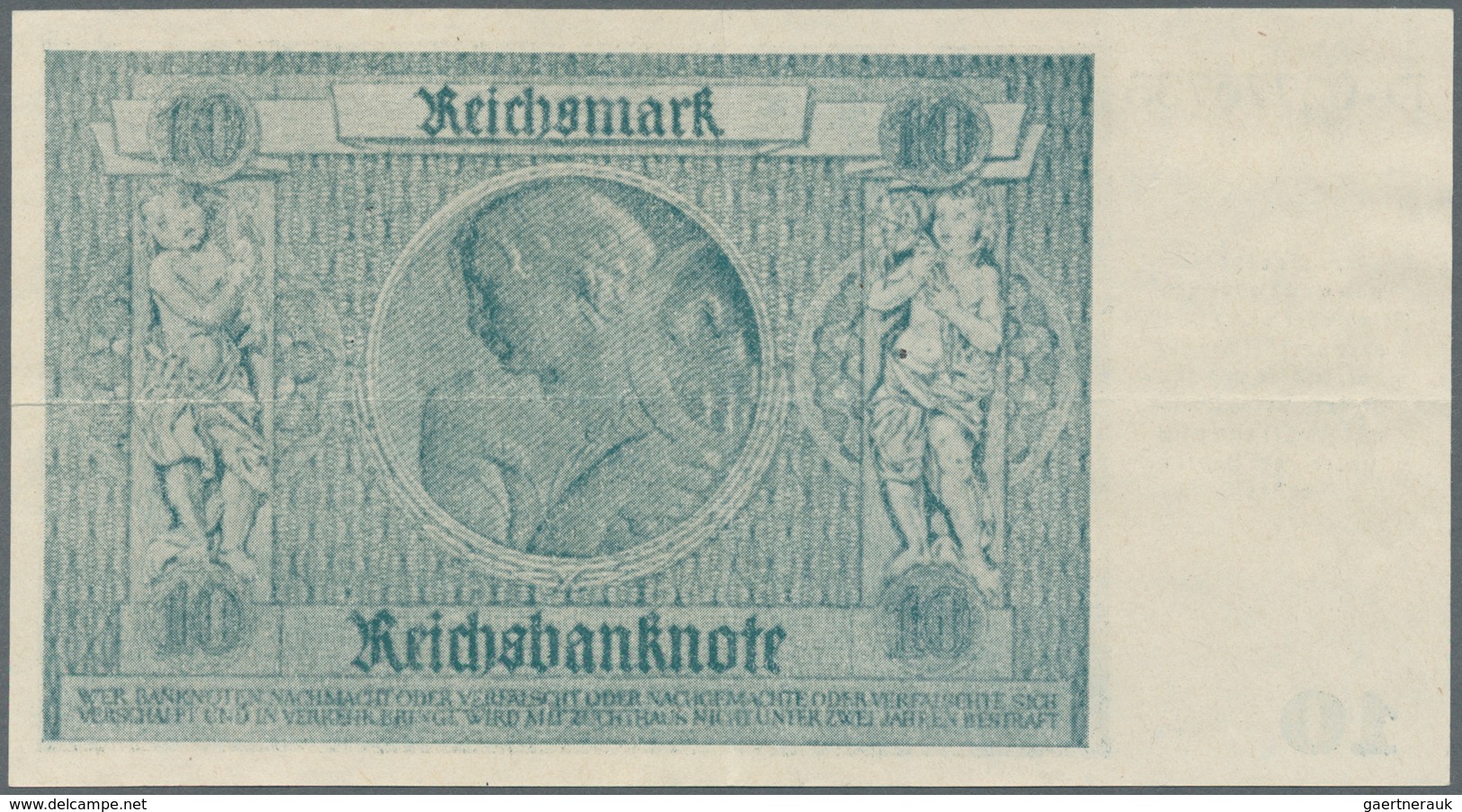 Deutschland - Deutsches Reich Bis 1945: 10 Reichsmark Schörner Notgeldausgabe 1945 Ro 181, Vertikal - Andere & Zonder Classificatie