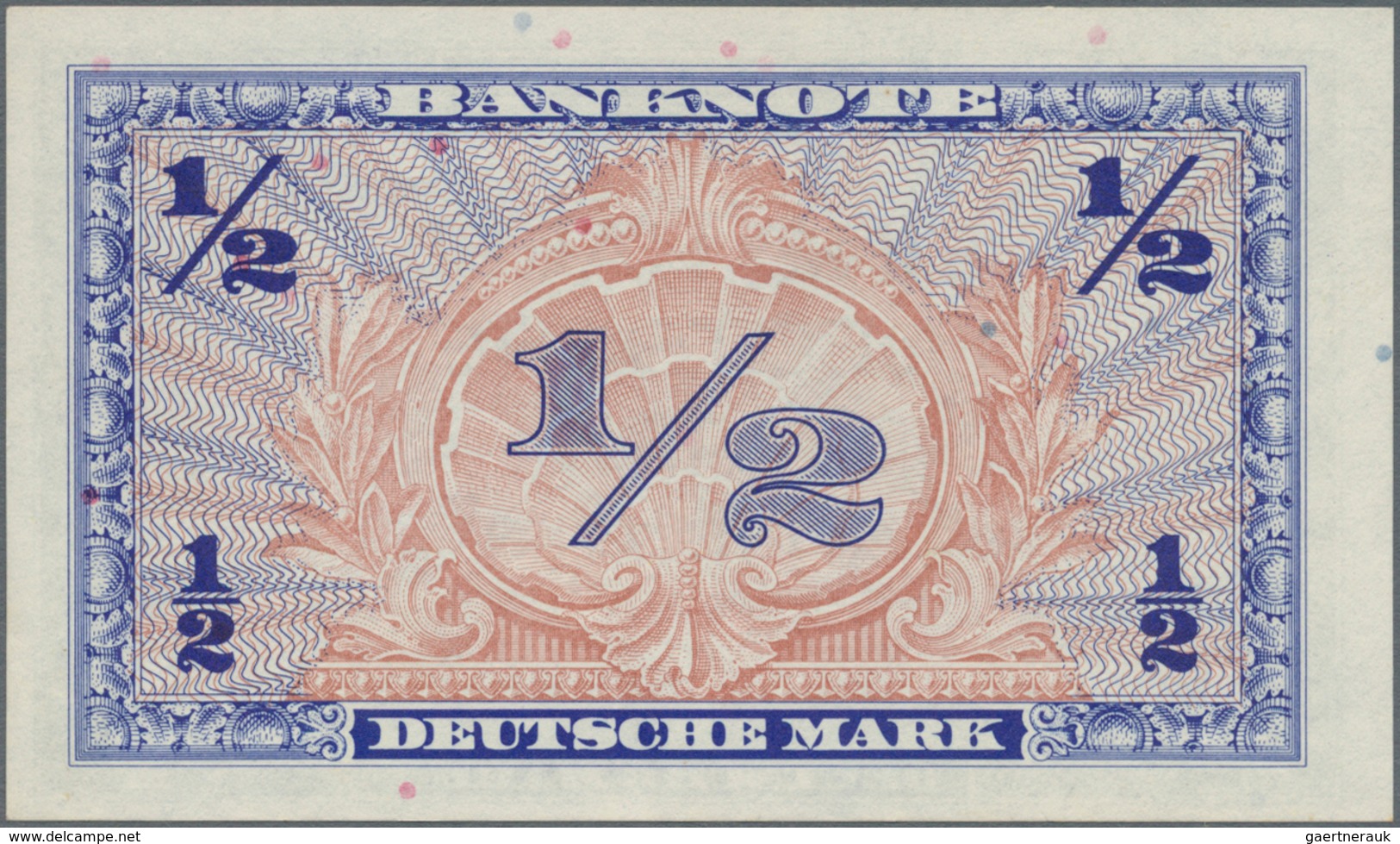 Deutschland - Bank Deutscher Länder + Bundesrepublik Deutschland: 1/2 DM 1948 Kopfgeldserie, Ro.230a - Sonstige & Ohne Zuordnung