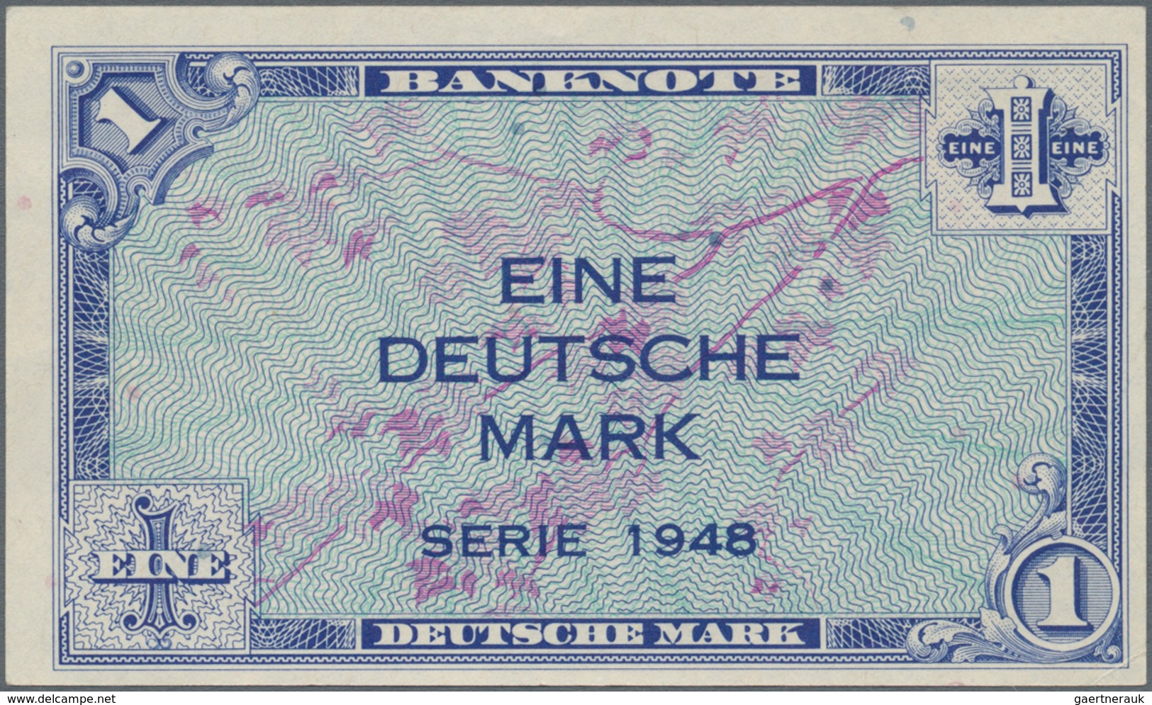 Deutschland - Bank Deutscher Länder + Bundesrepublik Deutschland: 1 DM 1948 Kopfgeldserie, Ro.232 In - Autres & Non Classés