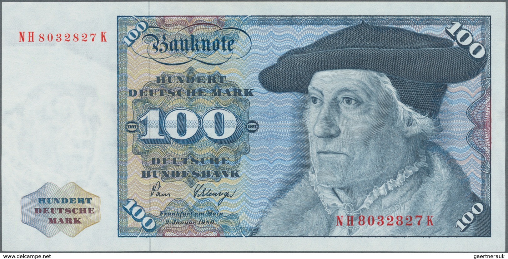 Deutschland - Bank Deutscher Länder + Bundesrepublik Deutschland: 100 DM 1980 Serie "NH/K" Ohne Copy - Sonstige & Ohne Zuordnung