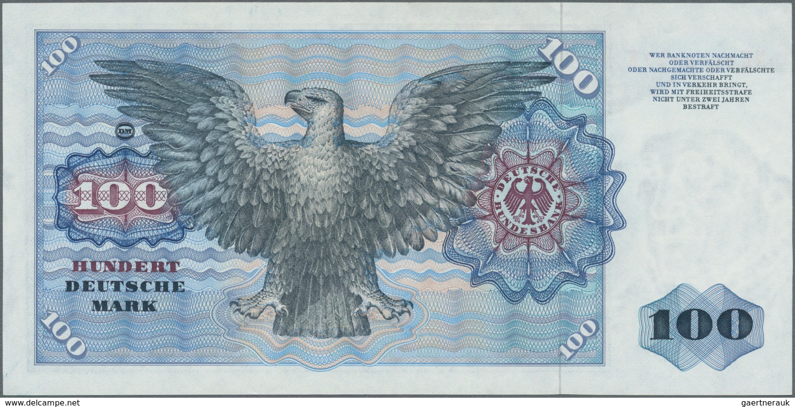 Deutschland - Bank Deutscher Länder + Bundesrepublik Deutschland: 100 DM 1980 Serie "NH/K" Ohne Copy - Otros & Sin Clasificación