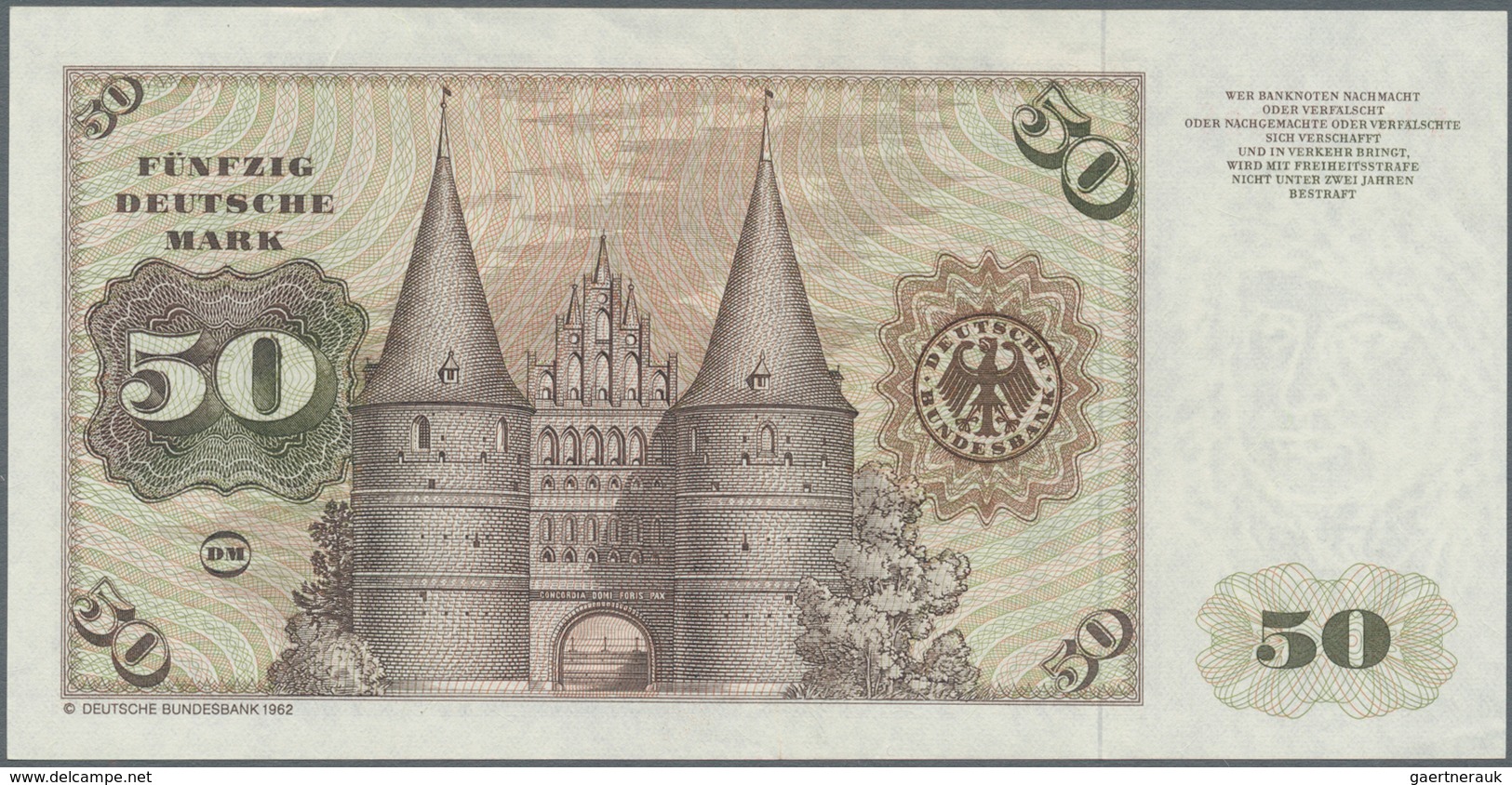 Deutschland - Bank Deutscher Länder + Bundesrepublik Deutschland: 50 DM 1980 Serie "KJ/S" Mit Copyri - Sonstige & Ohne Zuordnung