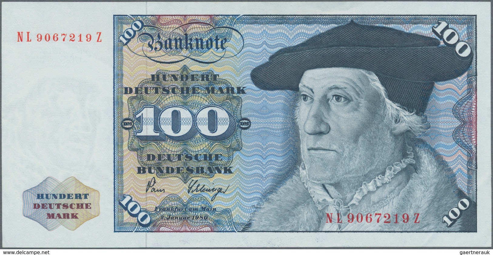 Deutschland - Bank Deutscher Länder + Bundesrepublik Deutschland: 100 DM 1980 Mit Copyright, Serie " - Sonstige & Ohne Zuordnung