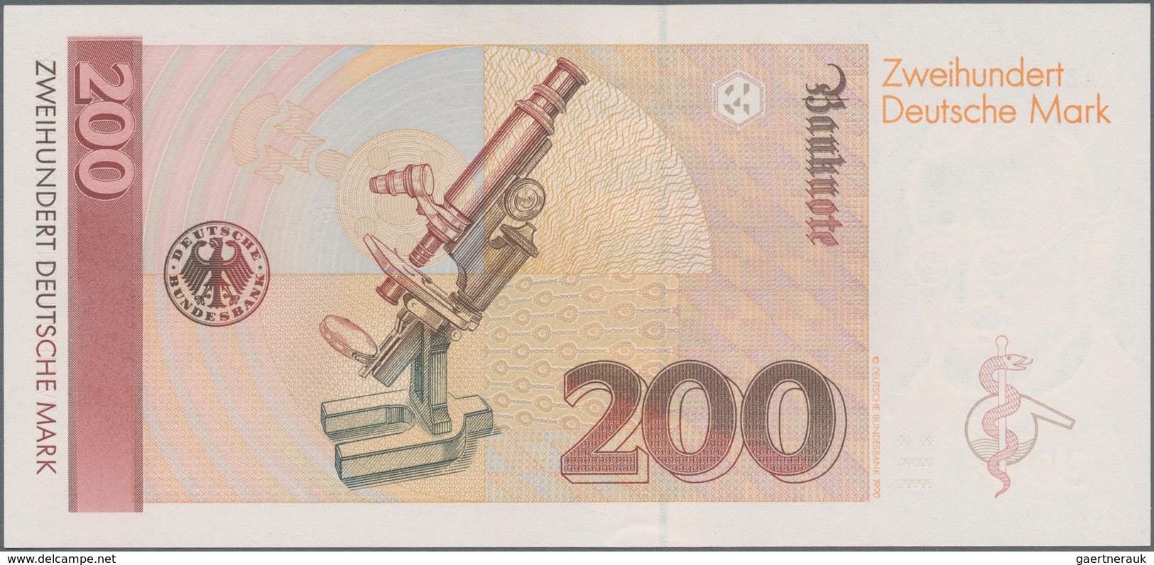 Deutschland - Bank Deutscher Länder + Bundesrepublik Deutschland: 200 DM 1989 Serie "AA/Z", Ro.295a - Sonstige & Ohne Zuordnung