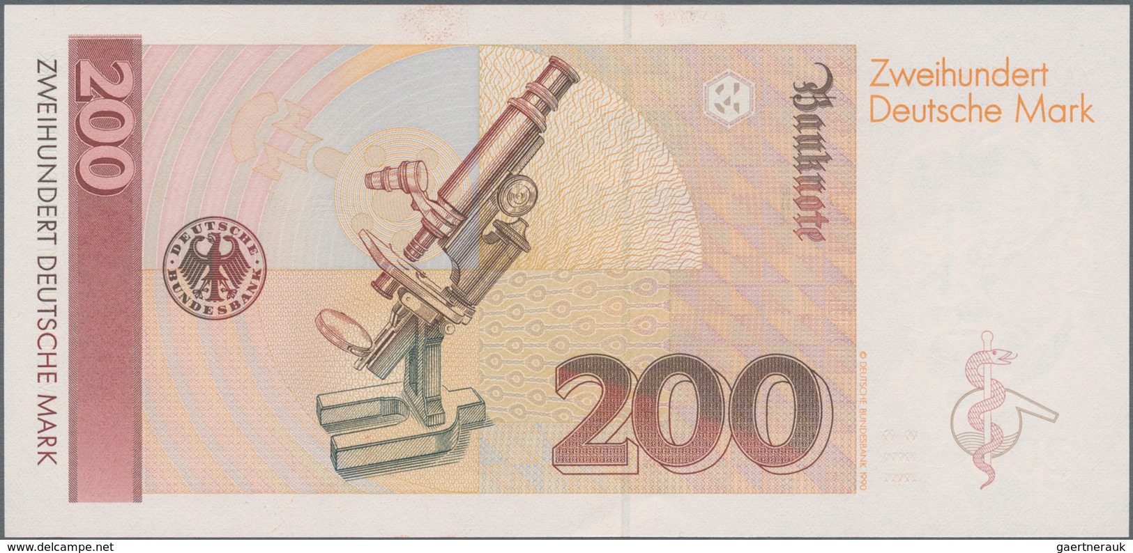 Deutschland - Bank Deutscher Länder + Bundesrepublik Deutschland: 200 DM 1989, Ersatznote Serie "YA/ - Andere & Zonder Classificatie