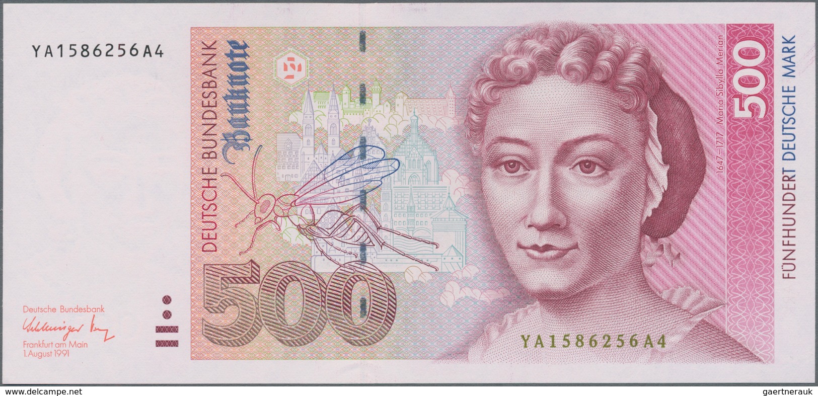 Deutschland - Bank Deutscher Länder + Bundesrepublik Deutschland: 500 DM 1991 Ersatznote Serie "YA/A - Otros & Sin Clasificación