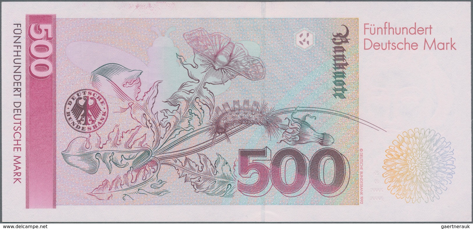 Deutschland - Bank Deutscher Länder + Bundesrepublik Deutschland: 500 DM 1991 Ersatznote Serie "YA/A - Otros & Sin Clasificación