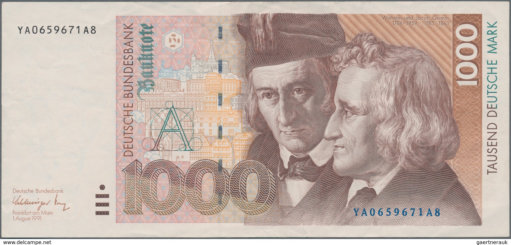 Deutschland - Bank Deutscher Länder + Bundesrepublik Deutschland: 1000 DM 1991 Ersatznote Serie "YA/ - Otros & Sin Clasificación