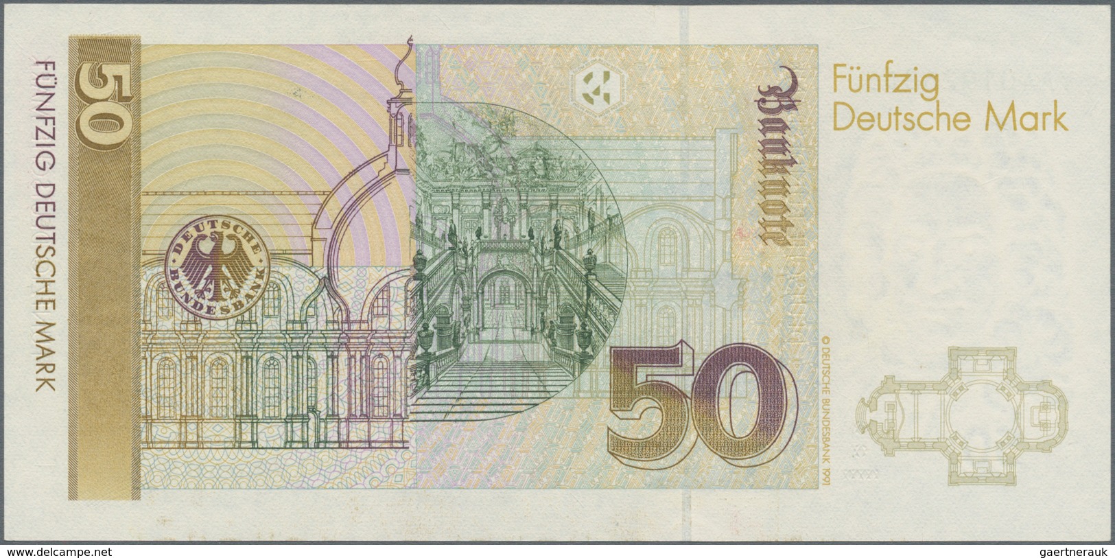 Deutschland - Bank Deutscher Länder + Bundesrepublik Deutschland: 50 DM 1993 Ersatznote Serie "YA/D" - Otros & Sin Clasificación