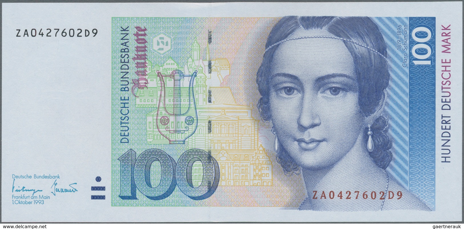 Deutschland - Bank Deutscher Länder + Bundesrepublik Deutschland: 100 DM 1993 Ersatznote Serie "ZA/D - Andere & Zonder Classificatie