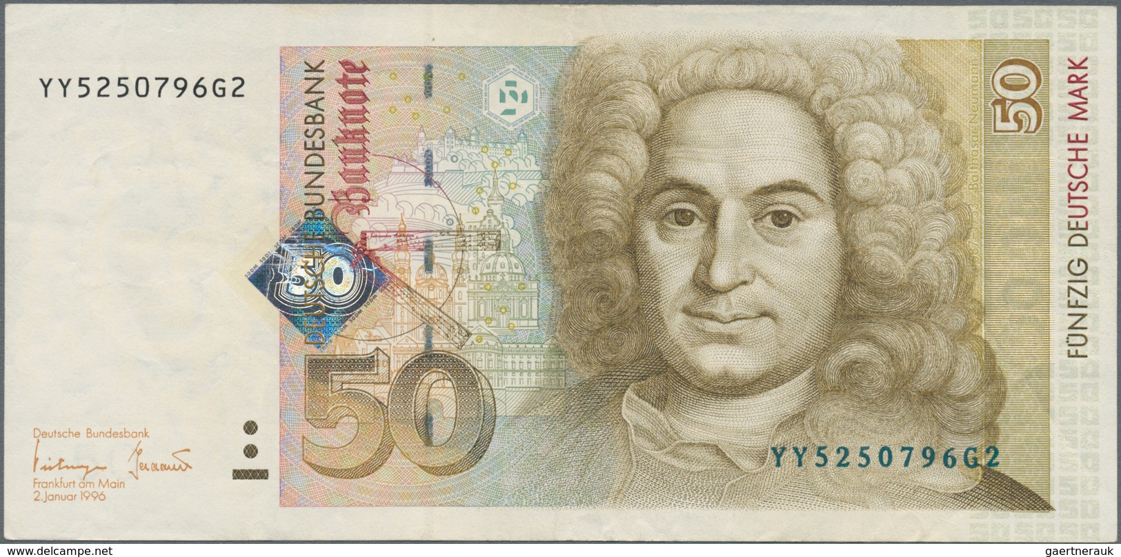 Deutschland - Bank Deutscher Länder + Bundesrepublik Deutschland: 50 DM 1996 Ersatznote Serie "YY/G" - Sonstige & Ohne Zuordnung