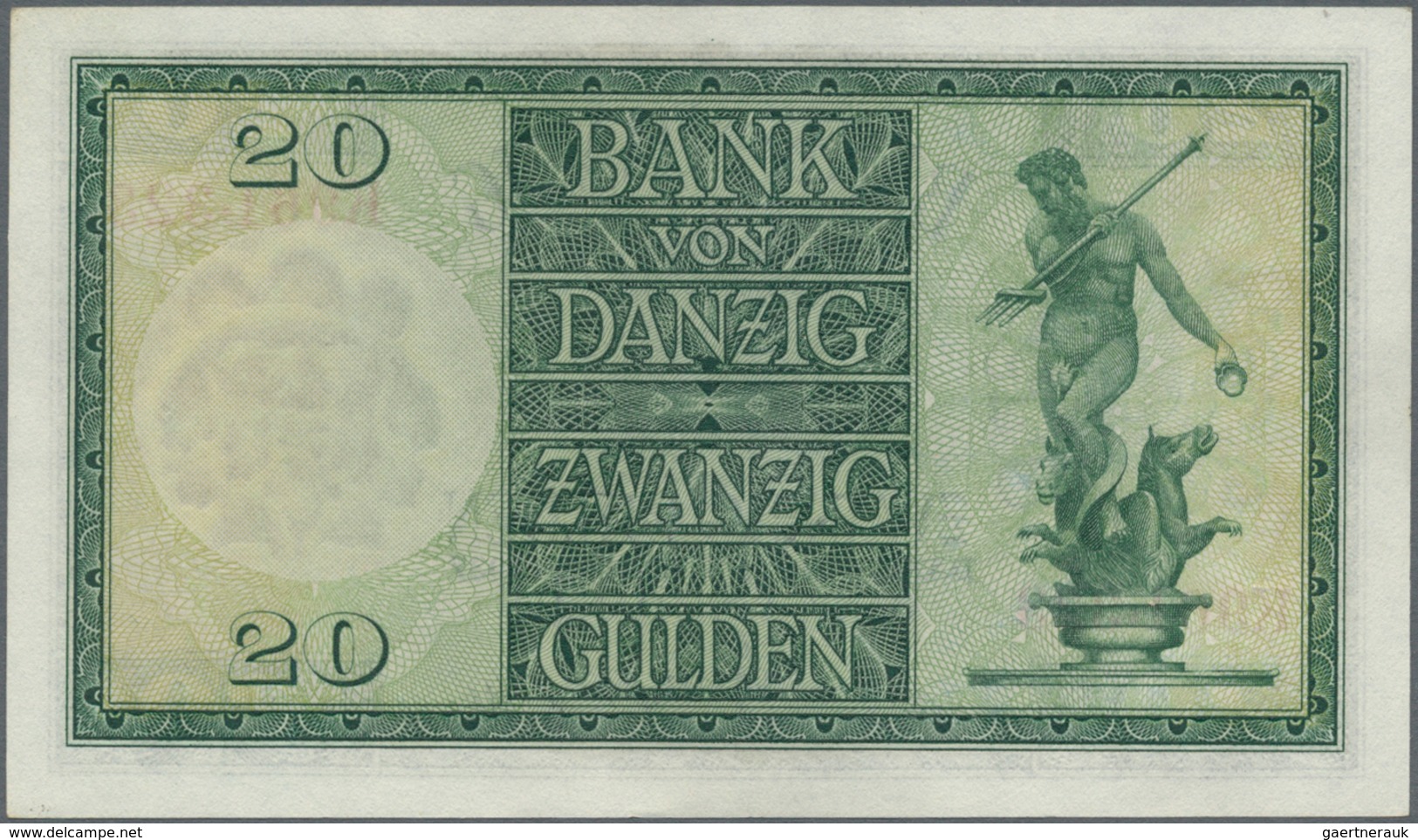 Deutschland - Nebengebiete Deutsches Reich: Danzig, 20 Gulden, 1.11.1937 (P. 63) In Bankfrischer Erh - Sonstige & Ohne Zuordnung