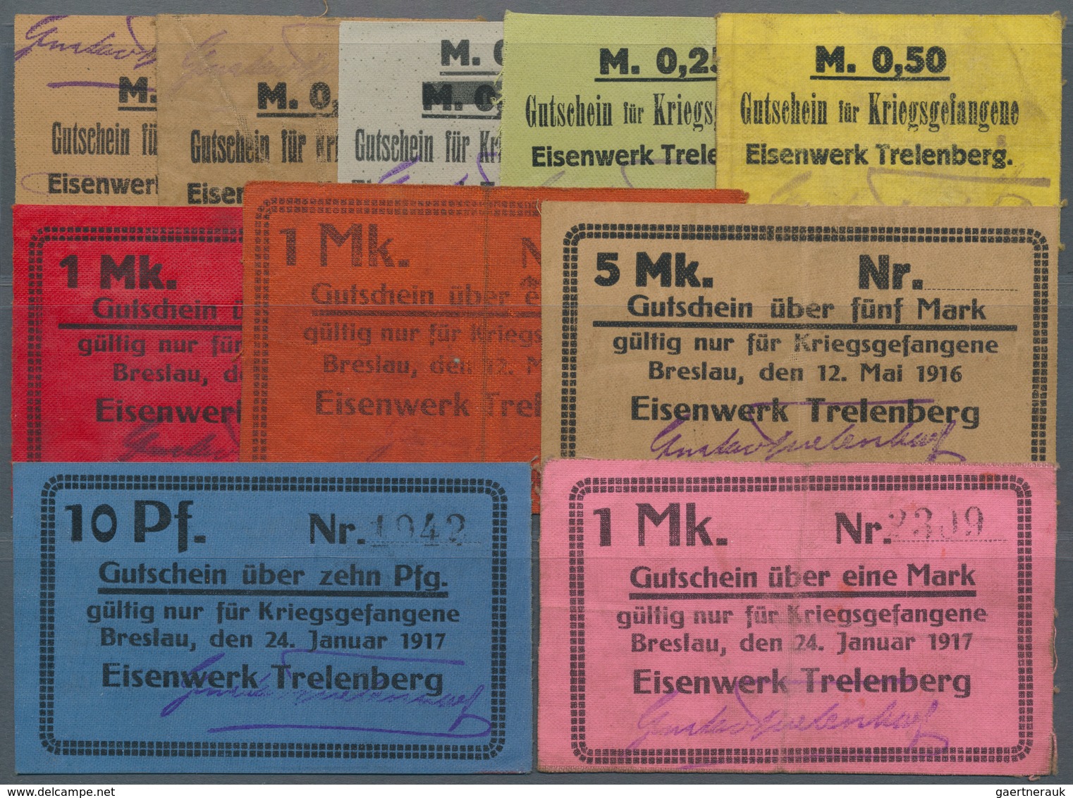 Deutschland - Konzentrations- Und Kriegsgefangenenlager: Breslau, Schlesien, Eisenwerk Trelenberg, 1 - Sonstige & Ohne Zuordnung