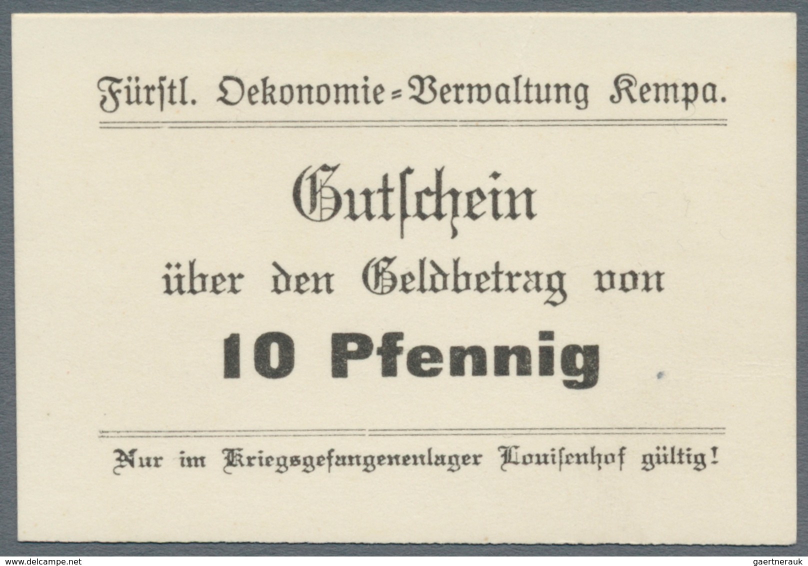 Deutschland - Konzentrations- Und Kriegsgefangenenlager: Louisenhof, Oberschlesien, Kriegsgefangenen - Andere & Zonder Classificatie