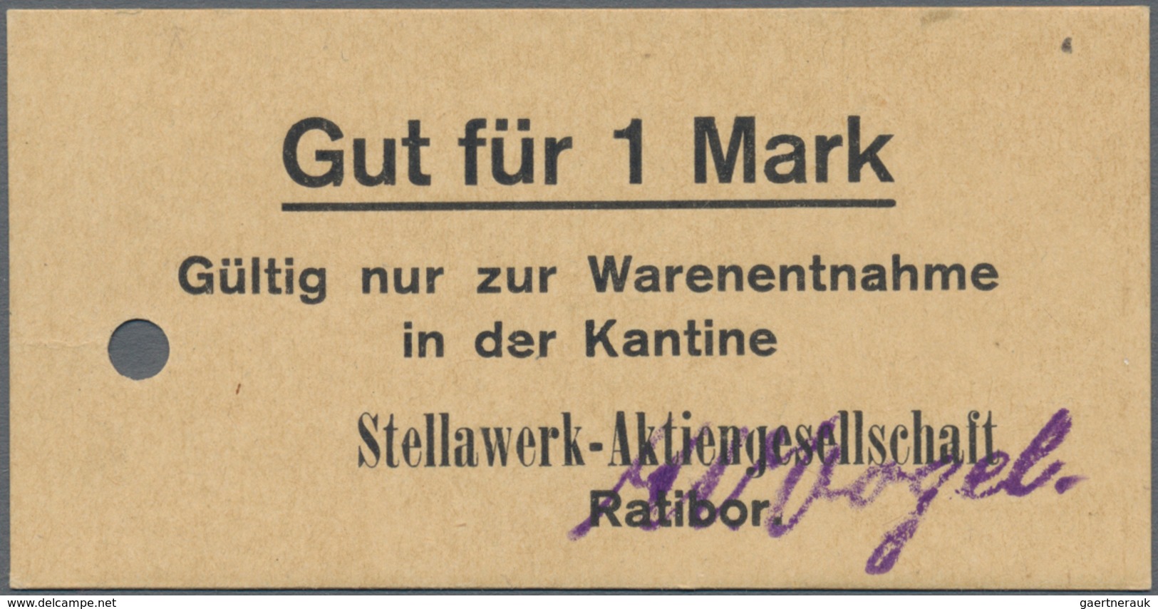 Deutschland - Konzentrations- Und Kriegsgefangenenlager: Ratibor, Oberschlesien, Stellawerk-Aktienge - Sonstige & Ohne Zuordnung