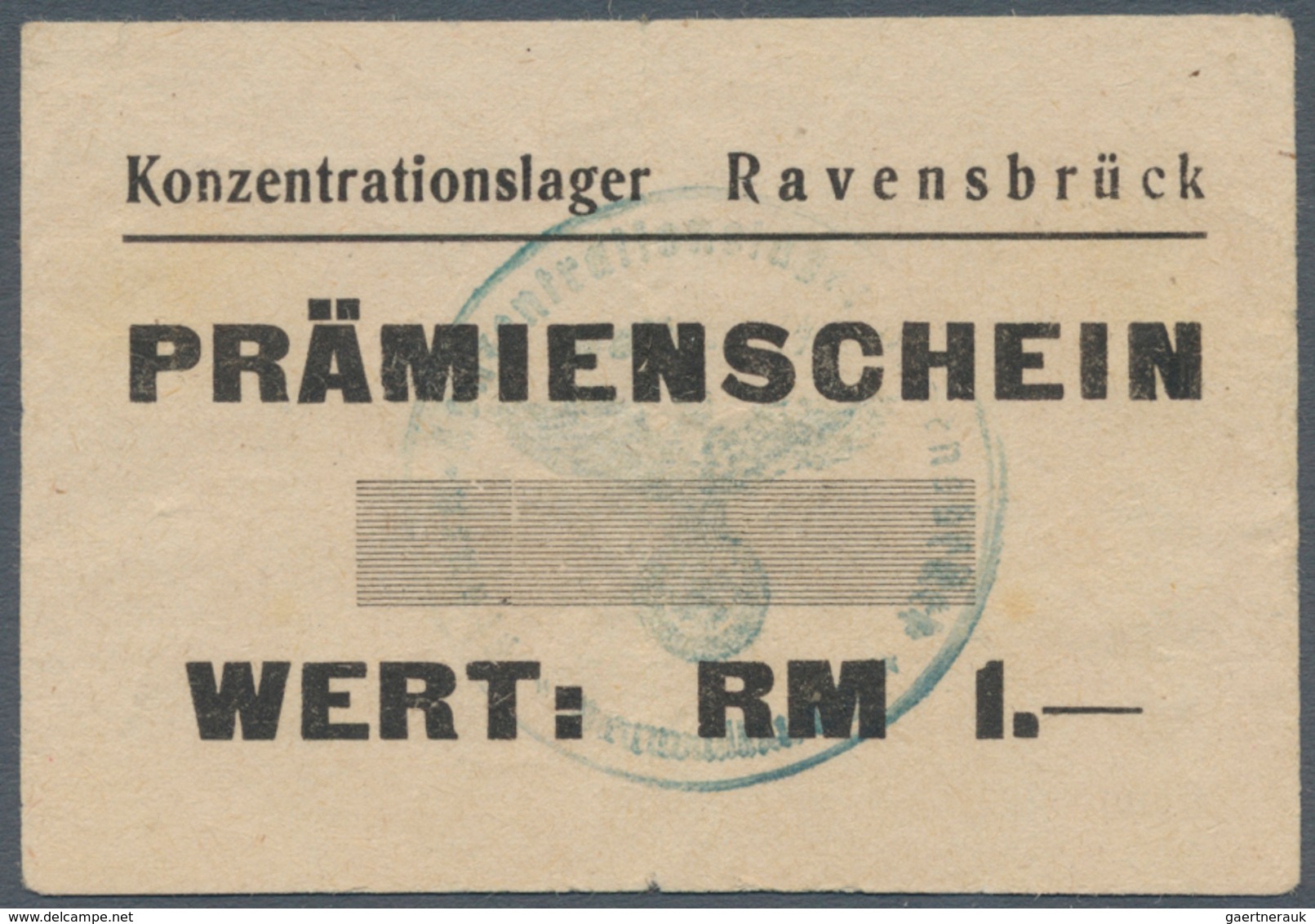 Deutschland - Konzentrations- Und Kriegsgefangenenlager: Konzentrationslager Ravensbrück Prämiensche - Autres & Non Classés