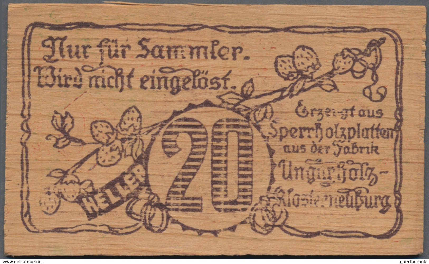 Deutschland - Notgeld Besonderer Art: Hadersfeld Im Wienerwald (Österreich), Gemeinde, 10, 20, 50 He - Otros & Sin Clasificación