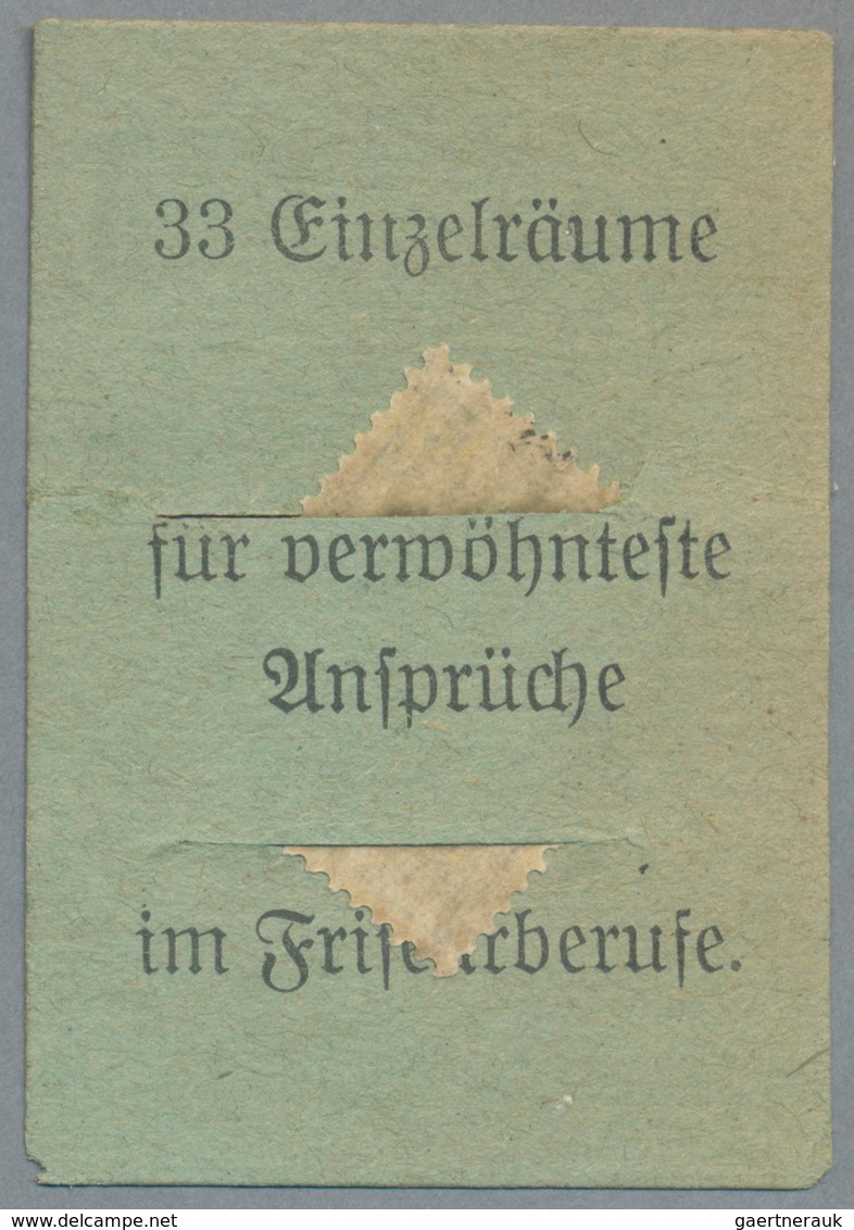 Deutschland - Briefmarkennotgeld: DRESDEN, Kurt Hofmann, Friseur, 5 Pf Germania Grün, Grüner Werbeka - Andere & Zonder Classificatie