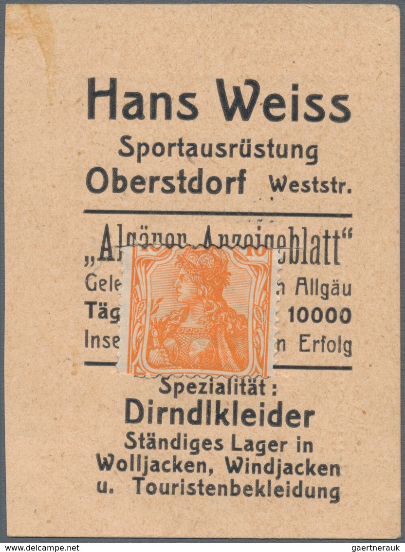 Deutschland - Briefmarkennotgeld: OBERSTDORF, Hans Weiss, Sportausrüstung U. A., Briefmarken-Notgeld - Sonstige & Ohne Zuordnung