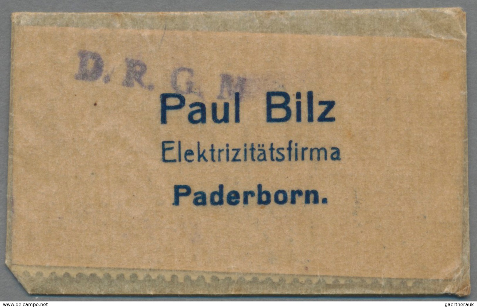 Deutschland - Briefmarkennotgeld: PADERBORN, Paul Bilz, Elektrizitätsfirma, Wertangabe 20 Pf., 2 X 1 - Andere & Zonder Classificatie