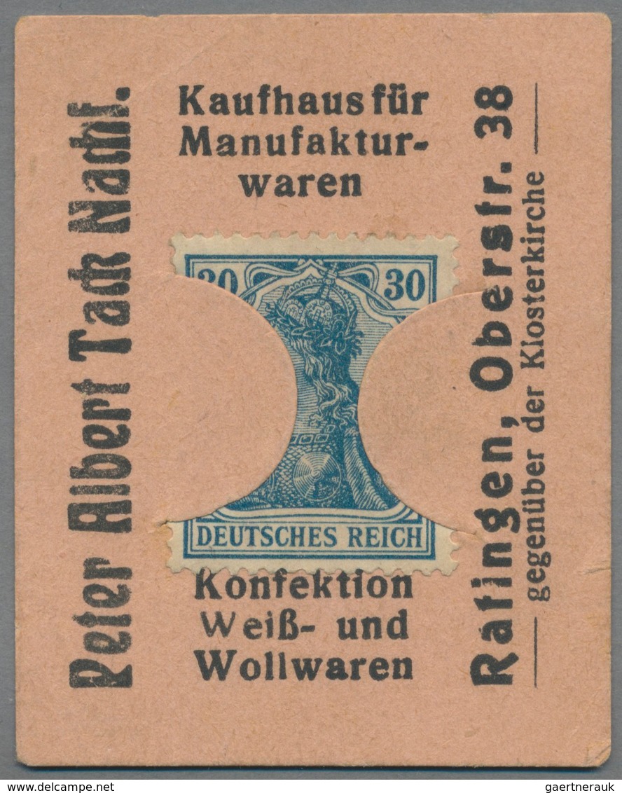 Deutschland - Briefmarkennotgeld: RATINGEN, Peter Albert Tack Nachf., Manufakturwaren, Germania 30 P - Andere & Zonder Classificatie