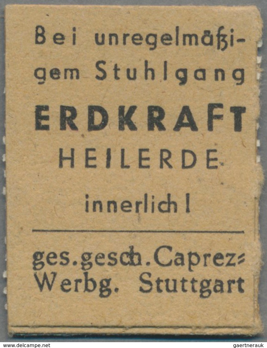 Deutschland - Briefmarkennotgeld: STUTTGART, Erdkraft Heilerde, Caprez-Werbung, 2 Pf. Kontrollrat Zi - Otros & Sin Clasificación