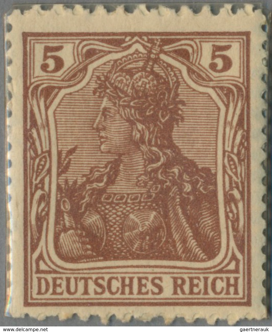 Deutschland - Briefmarkennotgeld: UELZEN, Gustav Ramelow, Modehaus, Germania 5 Pf. Braun In Kleiner - Sonstige & Ohne Zuordnung