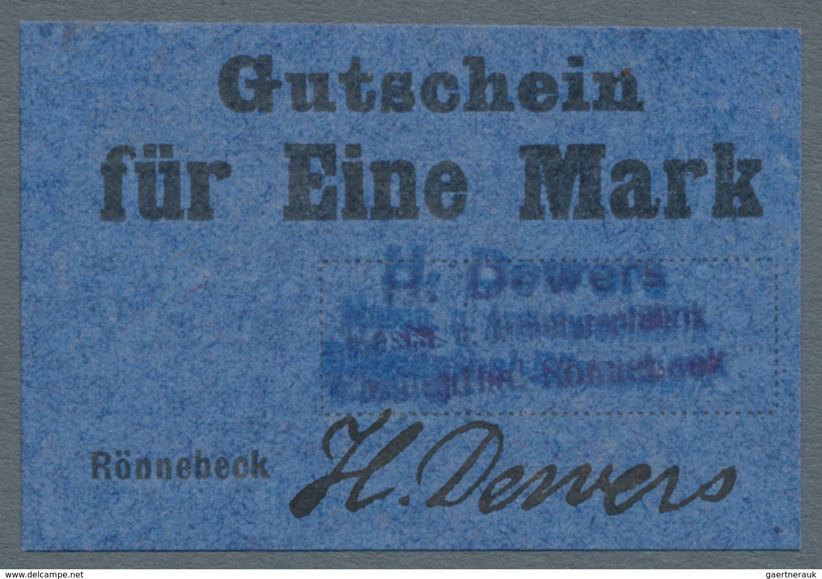 Deutschland - Notgeld - Bremen: Rönnebeck, H. Dewers, Masch. U. Armaturenfabrik, 1, 2, 3, 5 Mark (je - [11] Emisiones Locales