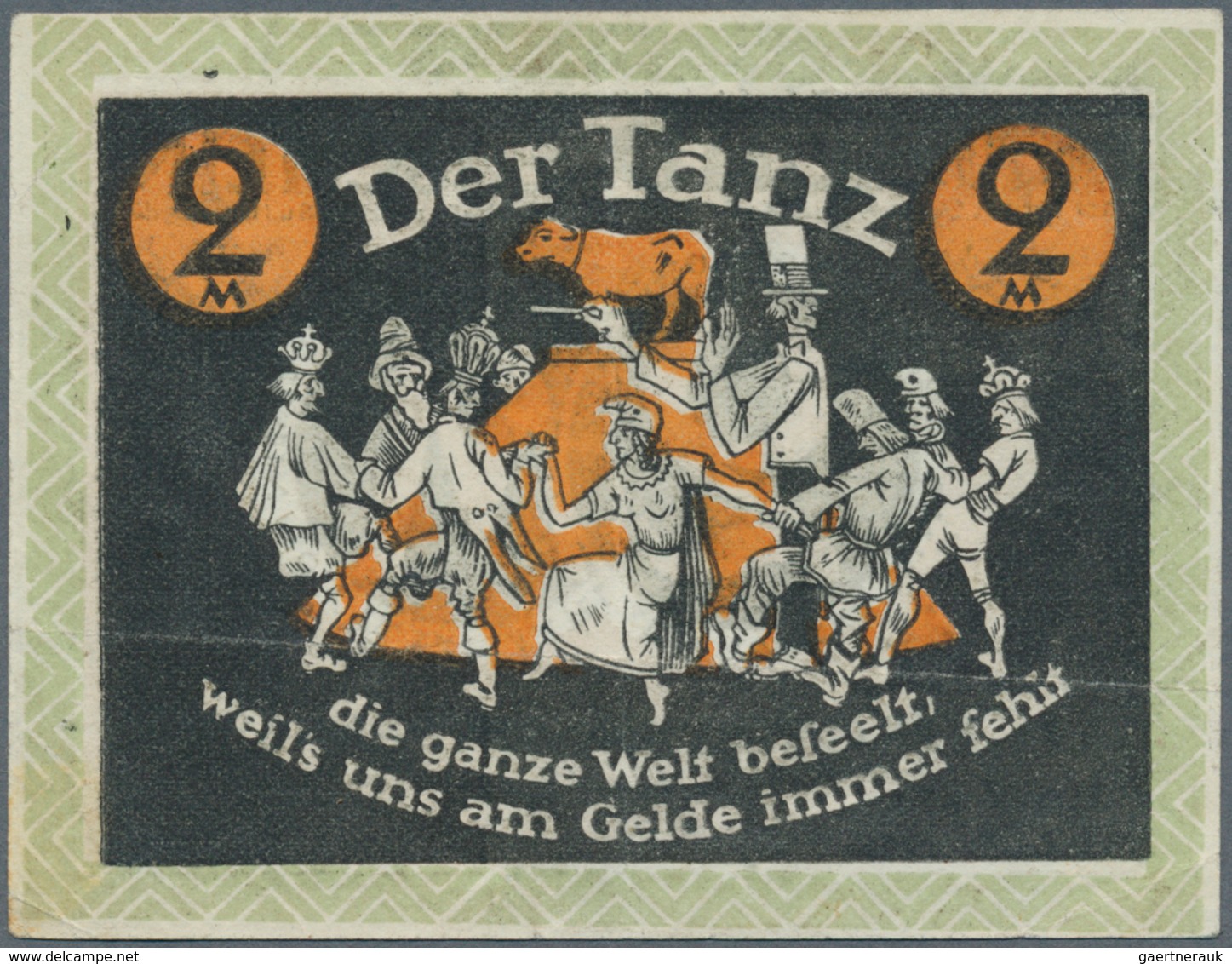 Deutschland - Notgeld - Rheinland: Düsseldorf, Die Vergnügungskommission, 2 Mark, 28.12.1921, Erh. I - Lokale Ausgaben