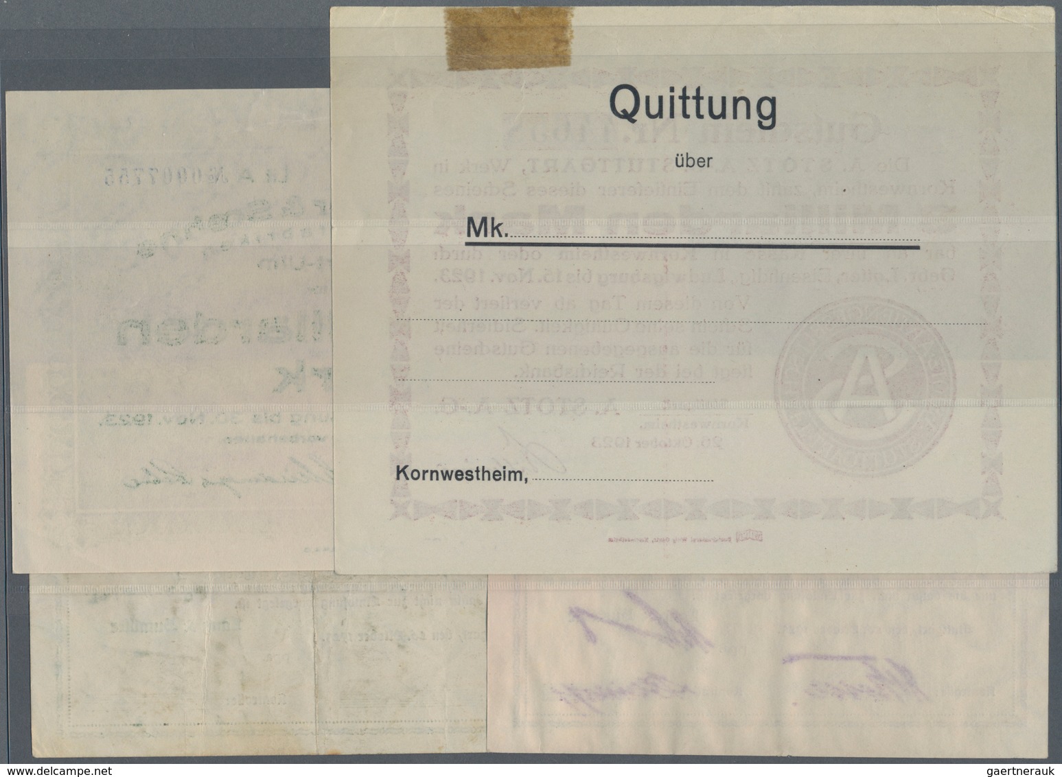 Deutschland - Notgeld - Württemberg: Stuttgart, Lang & Bumiller, 1, 10 Mrd. Mark, Erh. III; A. Stotz - [11] Emissions Locales