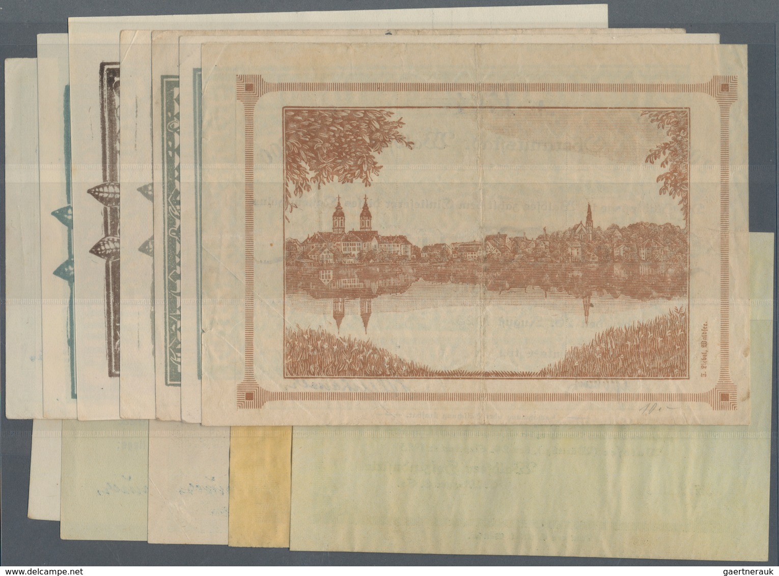 Deutschland - Notgeld - Württemberg: Waldsee, Oberamtsstadt, 2 Mio. Mark, 26.8.1923, 20, 50, 200, 50 - Lokale Ausgaben