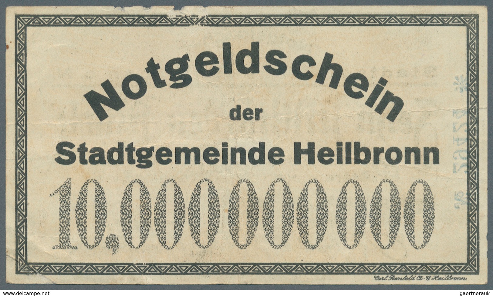 Deutschland - Notgeld - Württemberg: Herbrechtingen / Heilbronn: 1) Herbrechtingen, Gemeinde, 20, 50 - Lokale Ausgaben