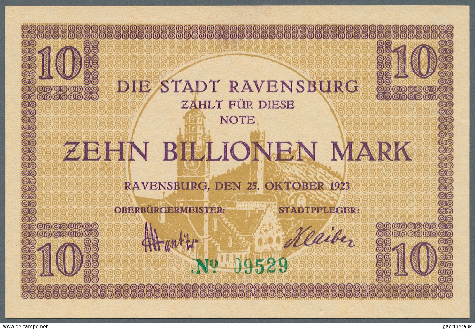 Deutschland - Notgeld - Württemberg: Ravensburg / Reutlingen / Riedlingen / Rottenburg: 1) Ravensbur