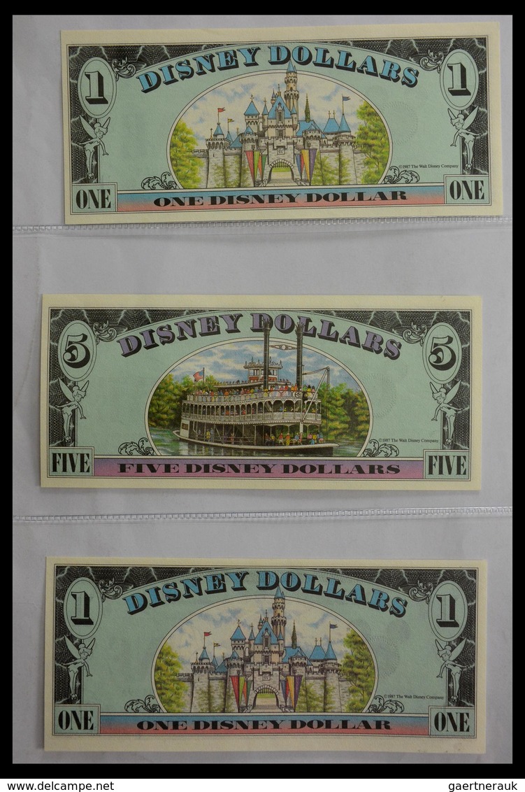 Varia: 1987-2014: Beautiful Collection, Mosty Uncirculated Disney Dollars (banknotes Valid In Disney - Otros & Sin Clasificación