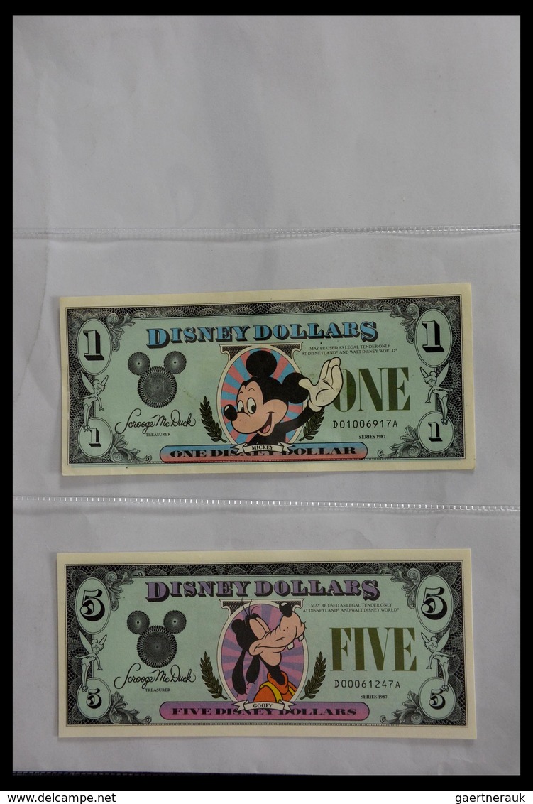 Varia: 1987-2014: Beautiful Collection, Mosty Uncirculated Disney Dollars (banknotes Valid In Disney - Otros & Sin Clasificación