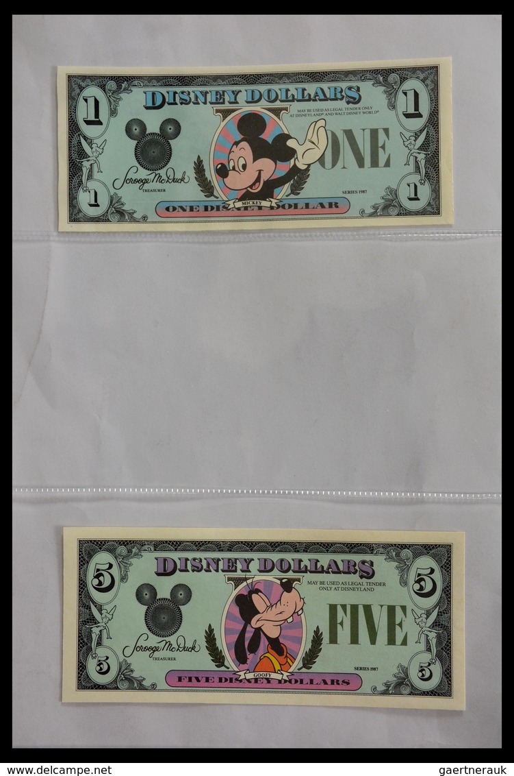 Varia: 1987-2014: Beautiful Collection, Mosty Uncirculated Disney Dollars (banknotes Valid In Disney - Andere & Zonder Classificatie