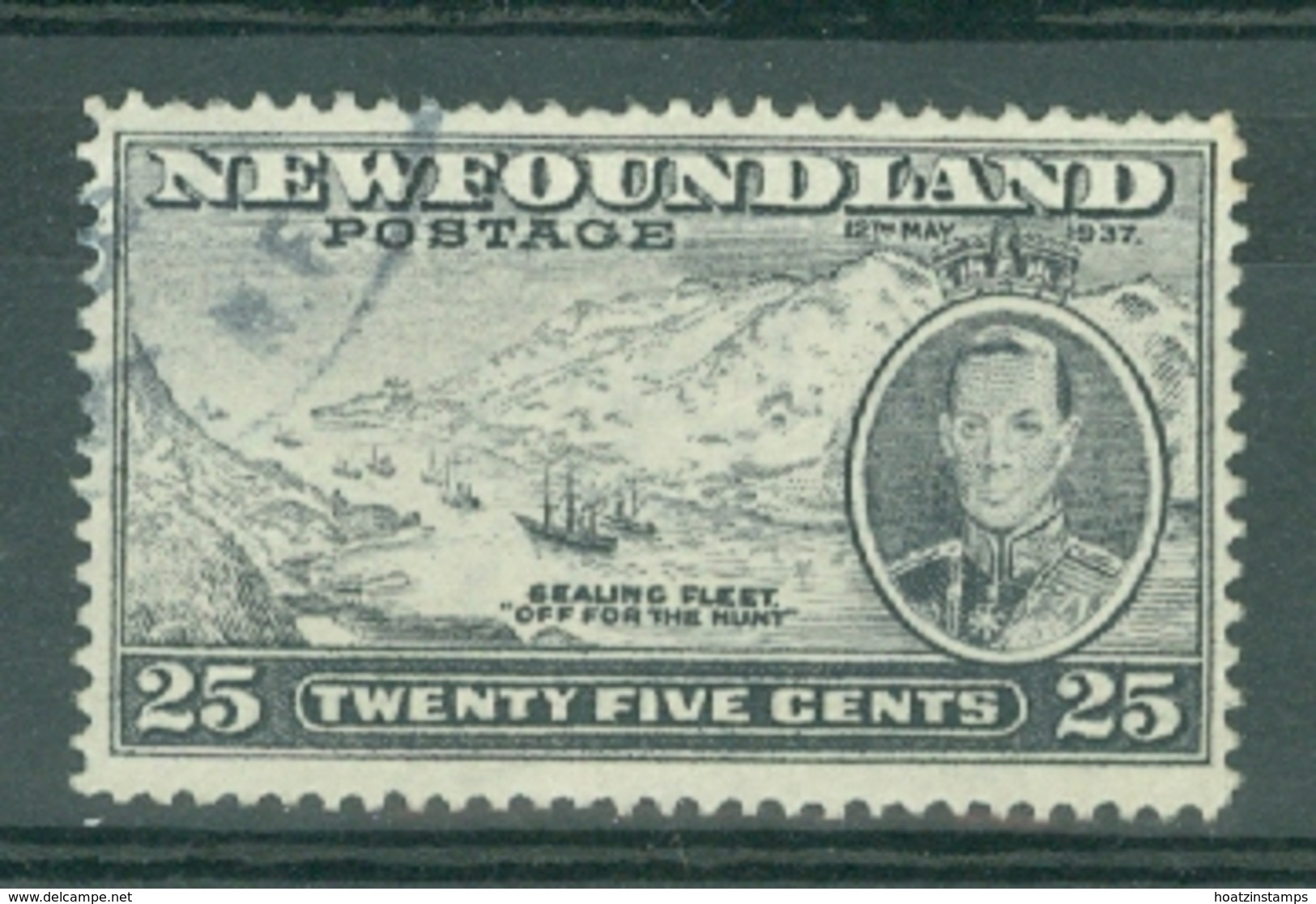 Newfoundland: 1937   Coronation Issue  SG266b   25c  [Perf: 13.8]   Used - 1908-1947