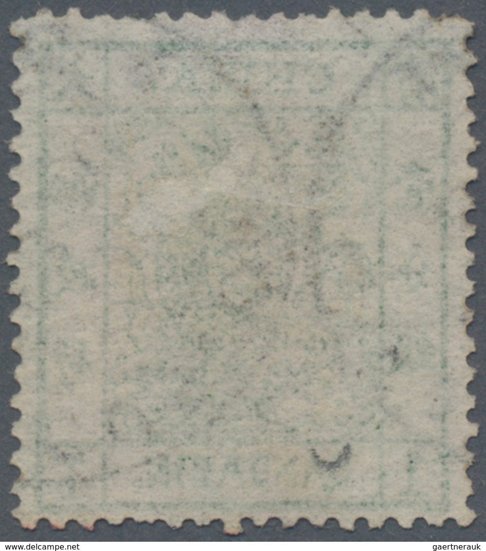 China: 1878, Large Dragon Thin Paper 1 C. Green, Deep Impression, Canc."CUSTOMS C(HINK)IA(NG) FEB 10 - Sonstige & Ohne Zuordnung