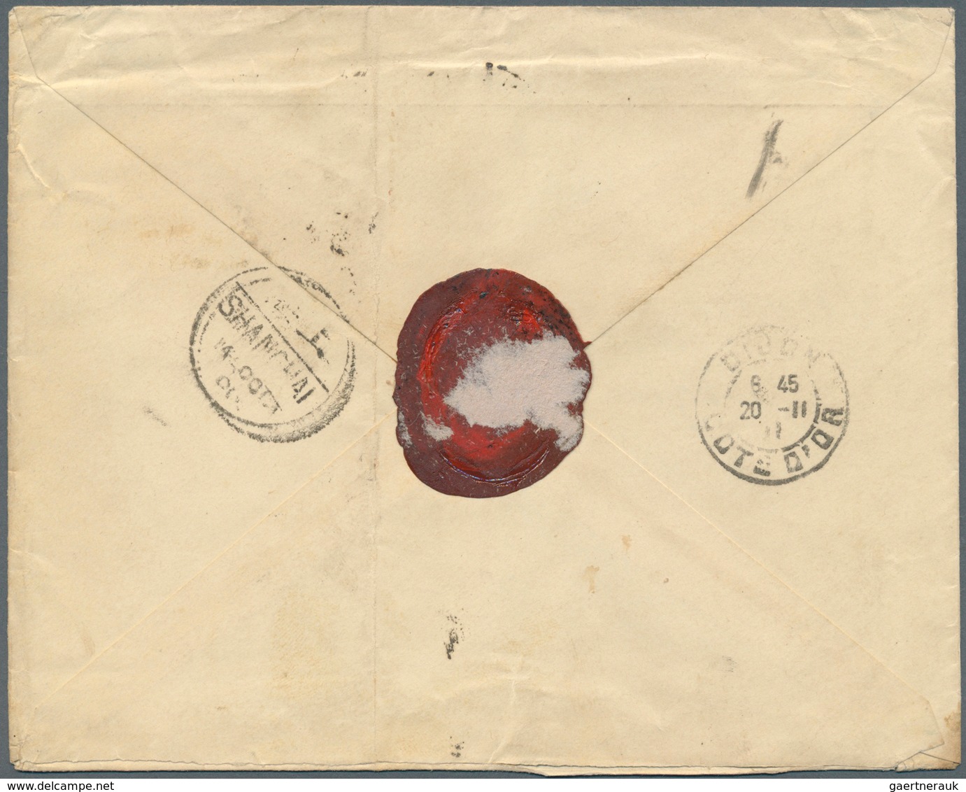 China: 1901. Envelope (small Traces, Vertical Fold And Corner Crease) Addressed To France Headed 'Ap - Autres & Non Classés