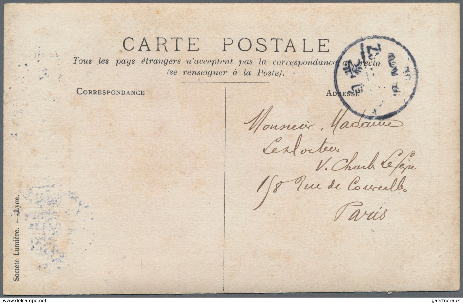 China: 1906. Photographic Post Card Of 'The French Consulat In Mongtze For The Yunnan Railway' Addre - Other & Unclassified