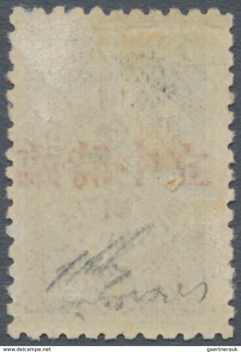 China - Portomarken: 1912, 4 C. Blue Ovpt. "provisional Neutrality", Unused Mounted Mint, Pencil Sig - Portomarken