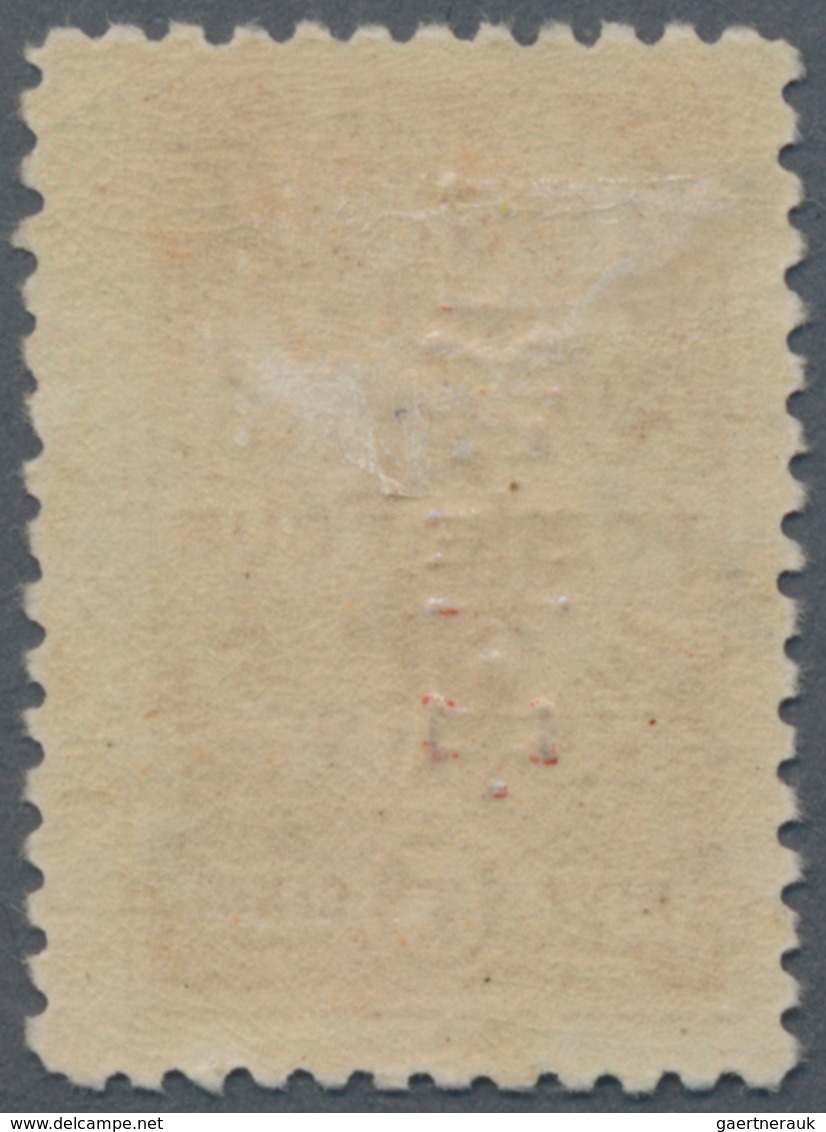 China - Portomarken: 1912, 5 C. Brown Red Ovpt. "China Republic", Ovpt. Inverted, Used With Large Pa - Portomarken