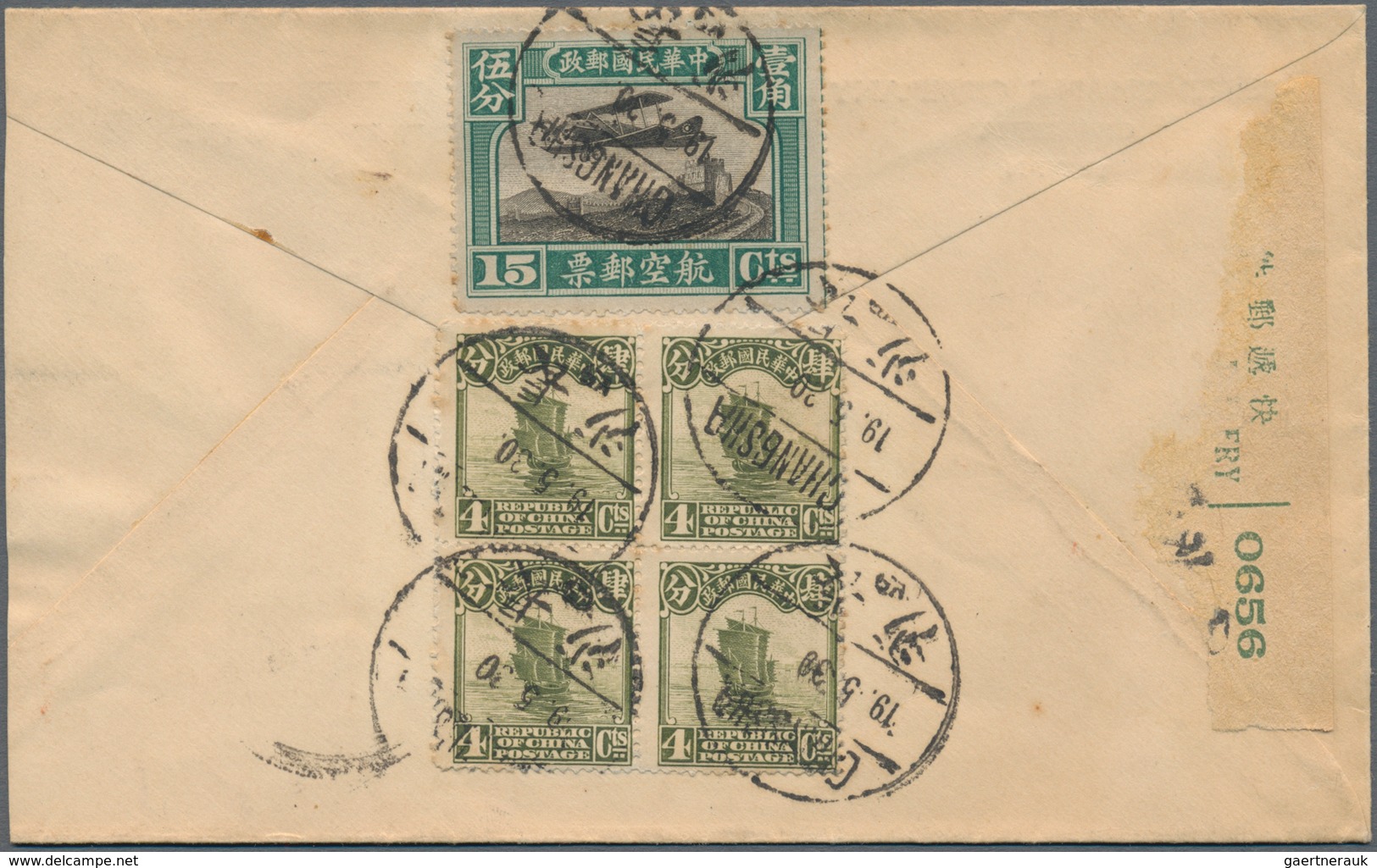 China - Express Marken 1905/1916 - Express Letter Stamps: 1920/30 (ca.), Red-band Covers (6) With Ex - Other & Unclassified